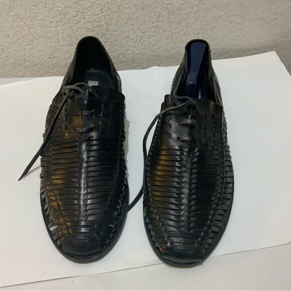 Steve Madden Men\'s Woven Leather Slip On Loafer black Size 12M soft soles main image 13